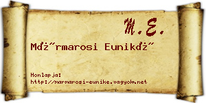 Mármarosi Euniké névjegykártya